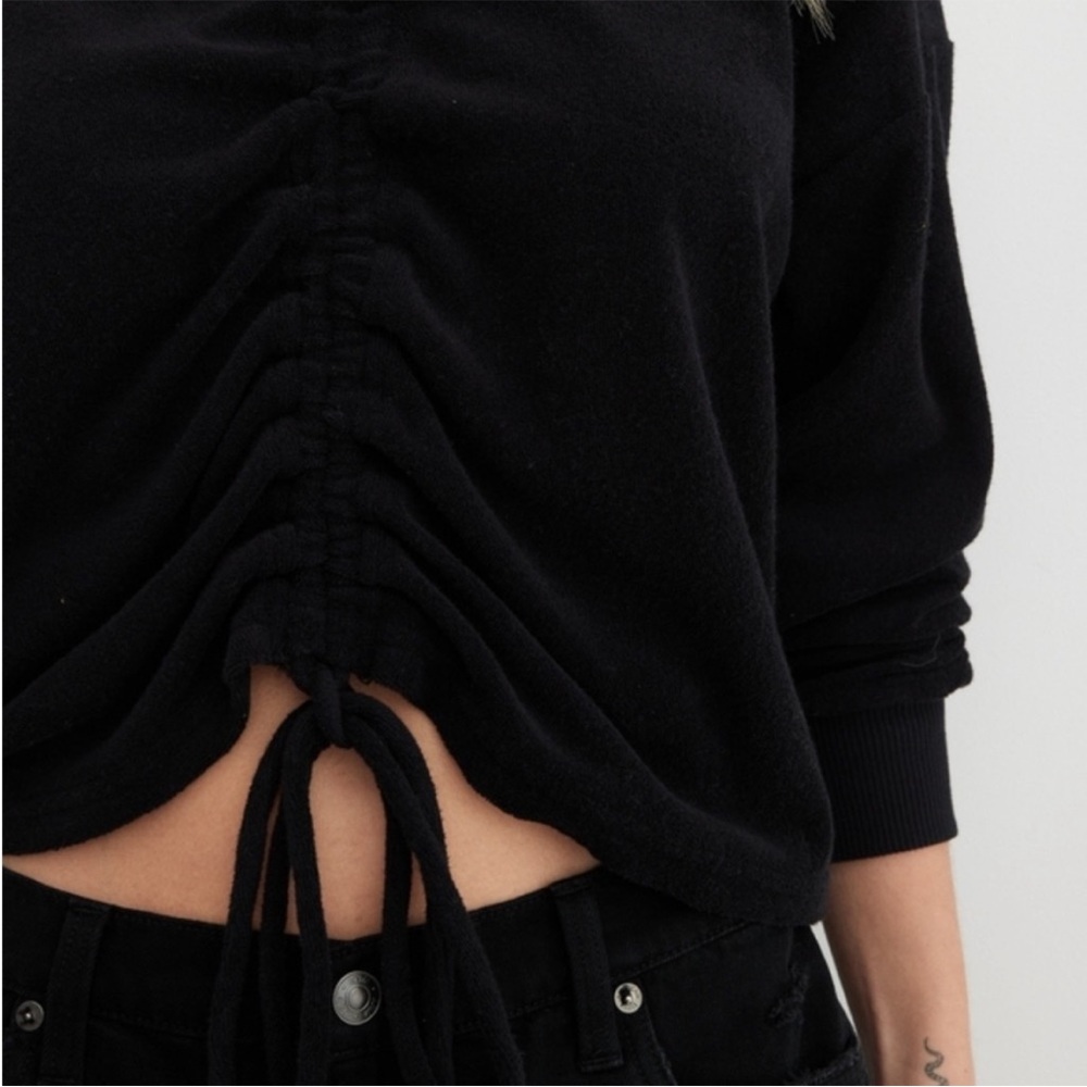 aerie Terry Cloth Cinched Sweater - Picture 3 of 6